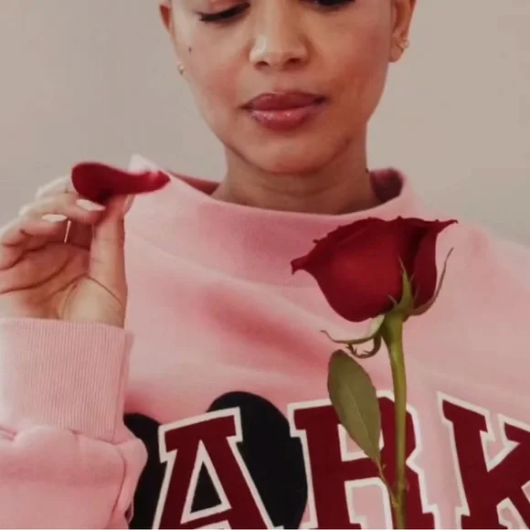 PARKE Jean Heart Varsity Mockneck - Blush - Picture 4 of 7